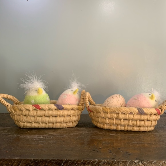 🌵Vintage Small Baskets set of 2 Boho Easter 🐣 - Picture 2 of 5